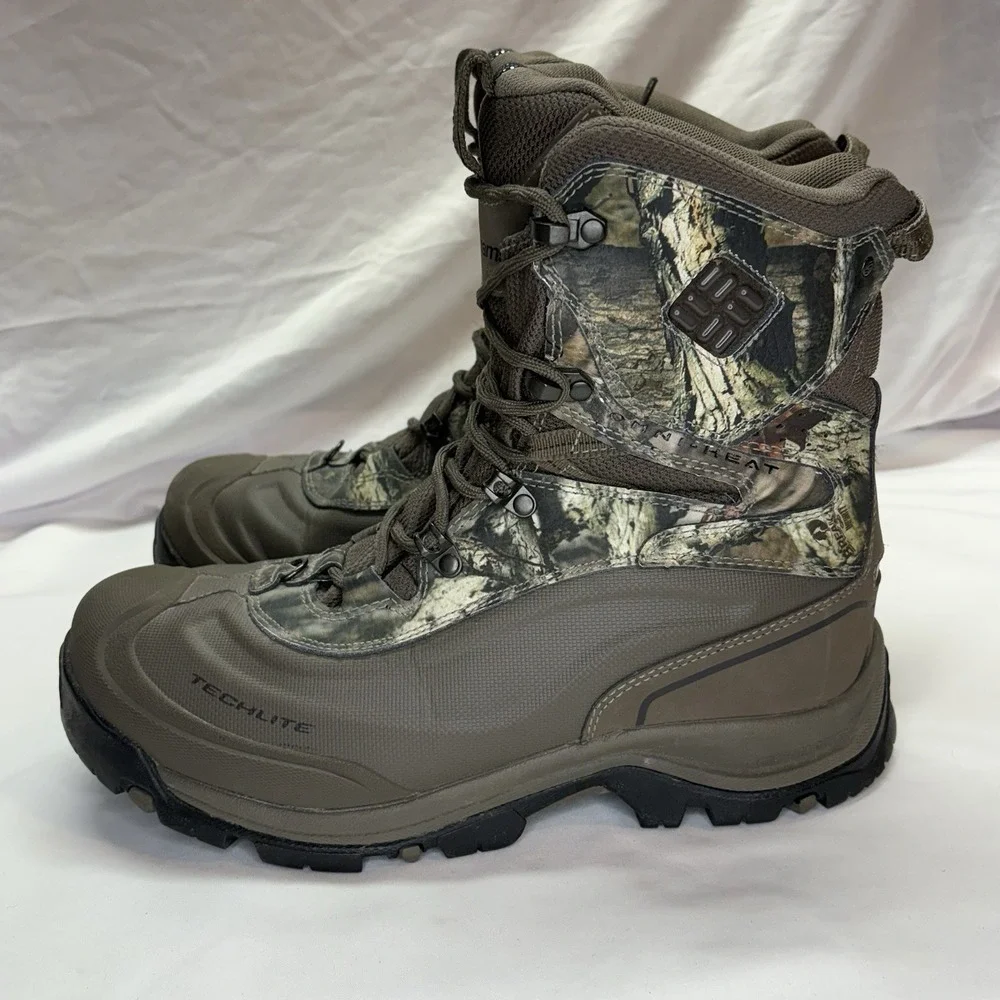 Columbia Bugaboot Plus III Snow Boots Mens 9 Wide Camo Omni-Heat BI1538